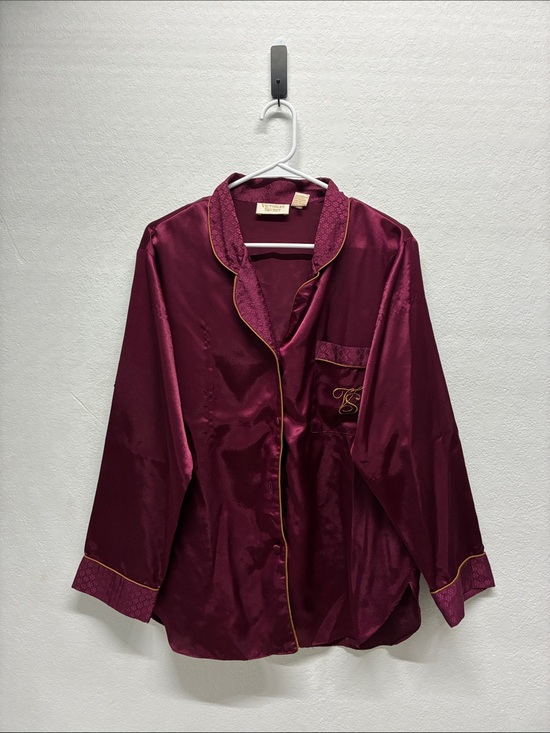 Victoria's Secret Other - Victoria's Secret Vintage Burgundy Button Down Pajama Top /M